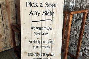 Pick a Seat' Sign